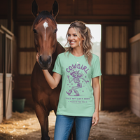 Load image into Gallery viewer, Ride or die cowgirl energy. 🤠💀