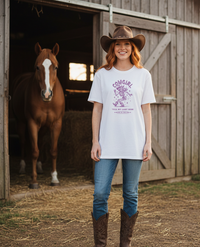 Load image into Gallery viewer, Ride or die cowgirl energy. 🤠💀