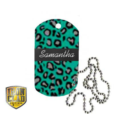 IronClad Sublimation Blank Stainless Steel Dog Tag w/Bead Chain - 1-Sided - Gloss White