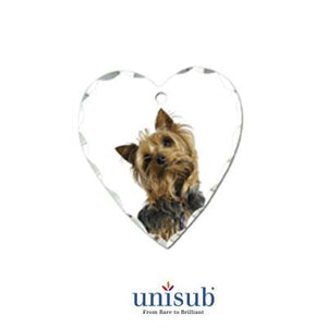 Unisub Sublimation Blank Jewelry Charm - .875" - Heart w/Scalloped Edge